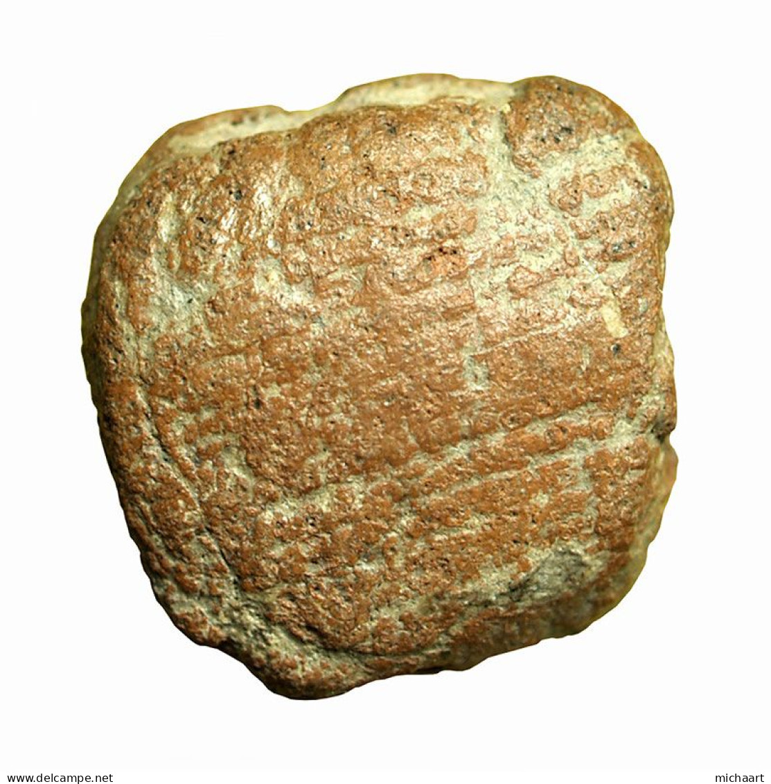 Roman Empire Seal Uniface Clay Terracotta Bulla AE14mm Apollo On Omphalos 03827 - L'Anarchie Militaire (235 à 284)