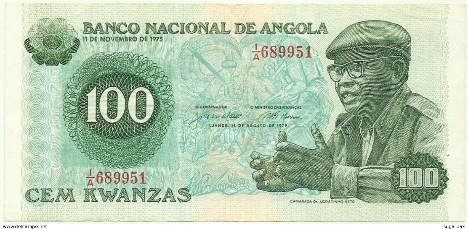 Angola - 100 Kwanzas - 14.08.1979 - Pick 115 - Série I/A - Agostinho Neto - Angola