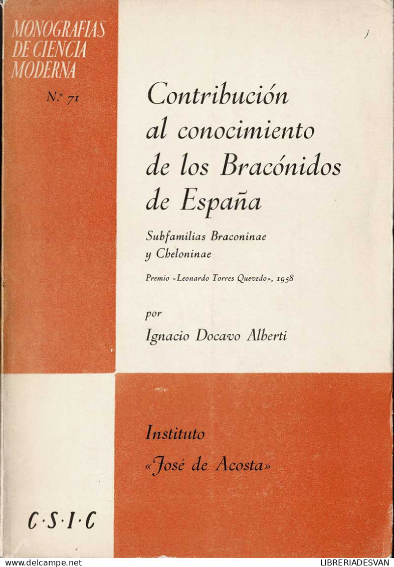 Contribución Al Conocimiento De Los Bracónidos De España - Ignacio Docavo Alberti - Praktisch