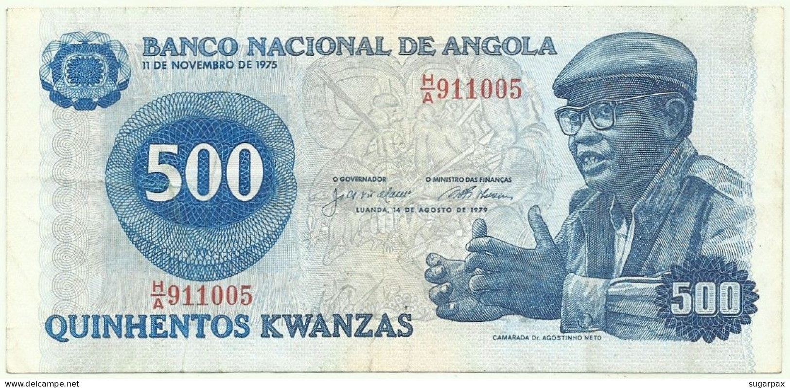 Angola - 500 Kwanzas - 14.08.1979 - Pick 116 - Série H/A - Agostinho Neto - Angola