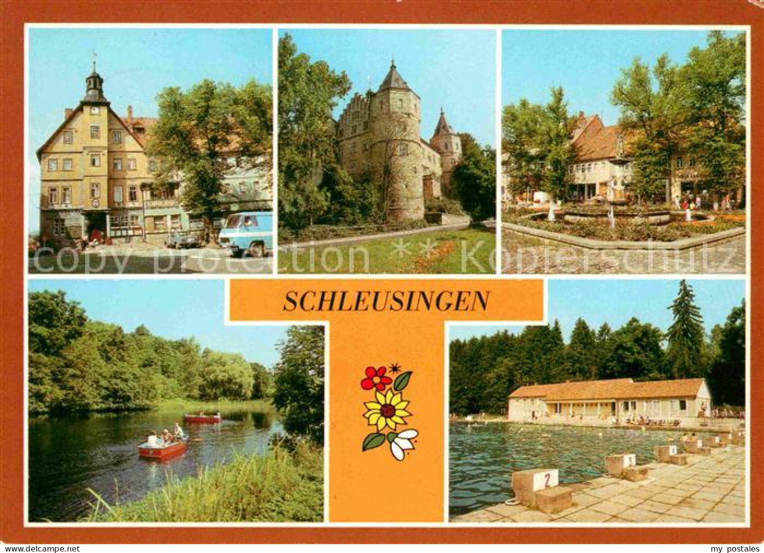 72630648 Schleusingen Rathaus Schloss-Bertholdsburg Gondelteich Freibad Schleusi - Schleusingen