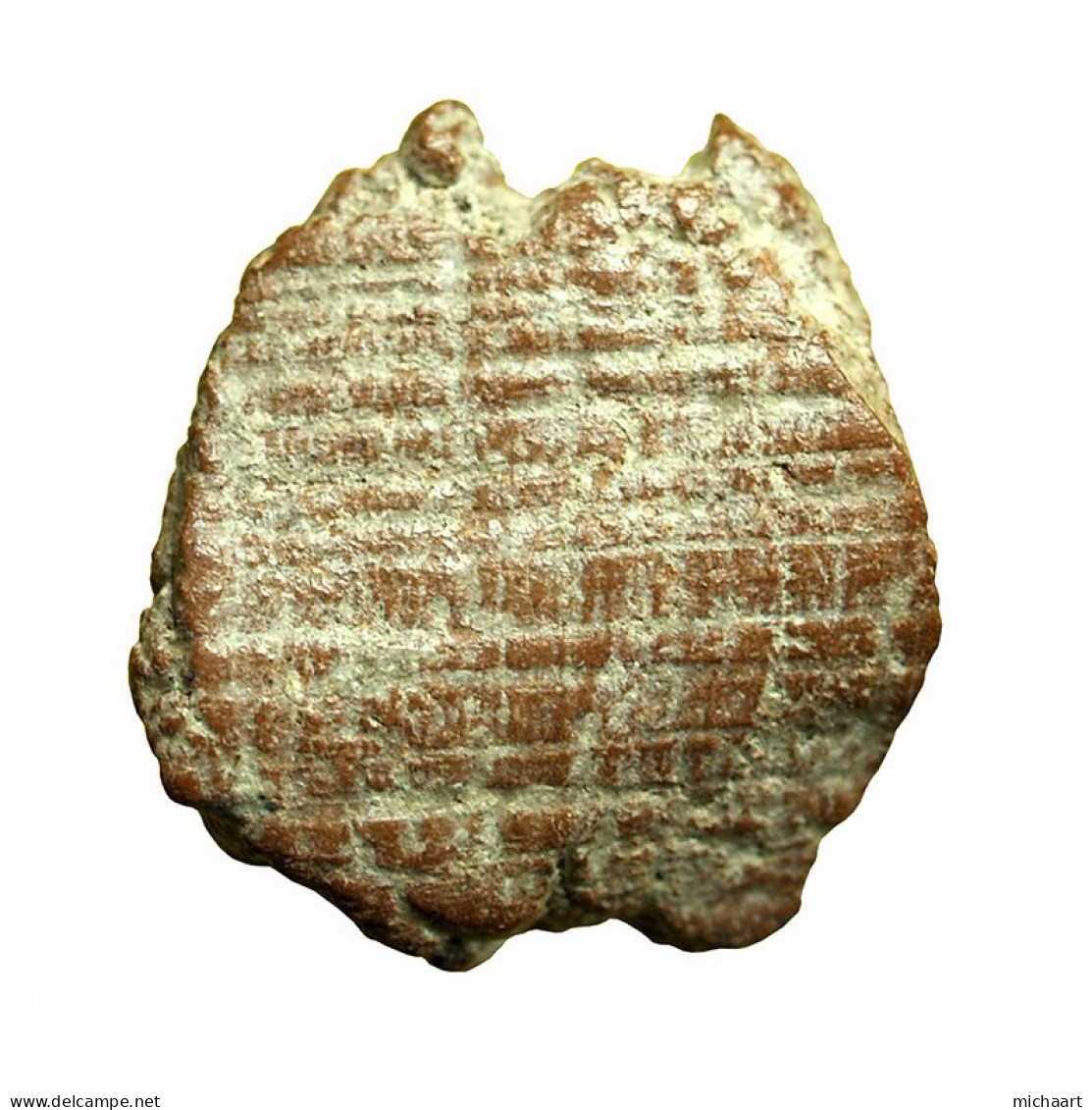 Roman Empire Seal Uniface Clay Terracotta Bulla AE12x14mm Herakles 03823 - L'Anarchie Militaire (235 à 284)