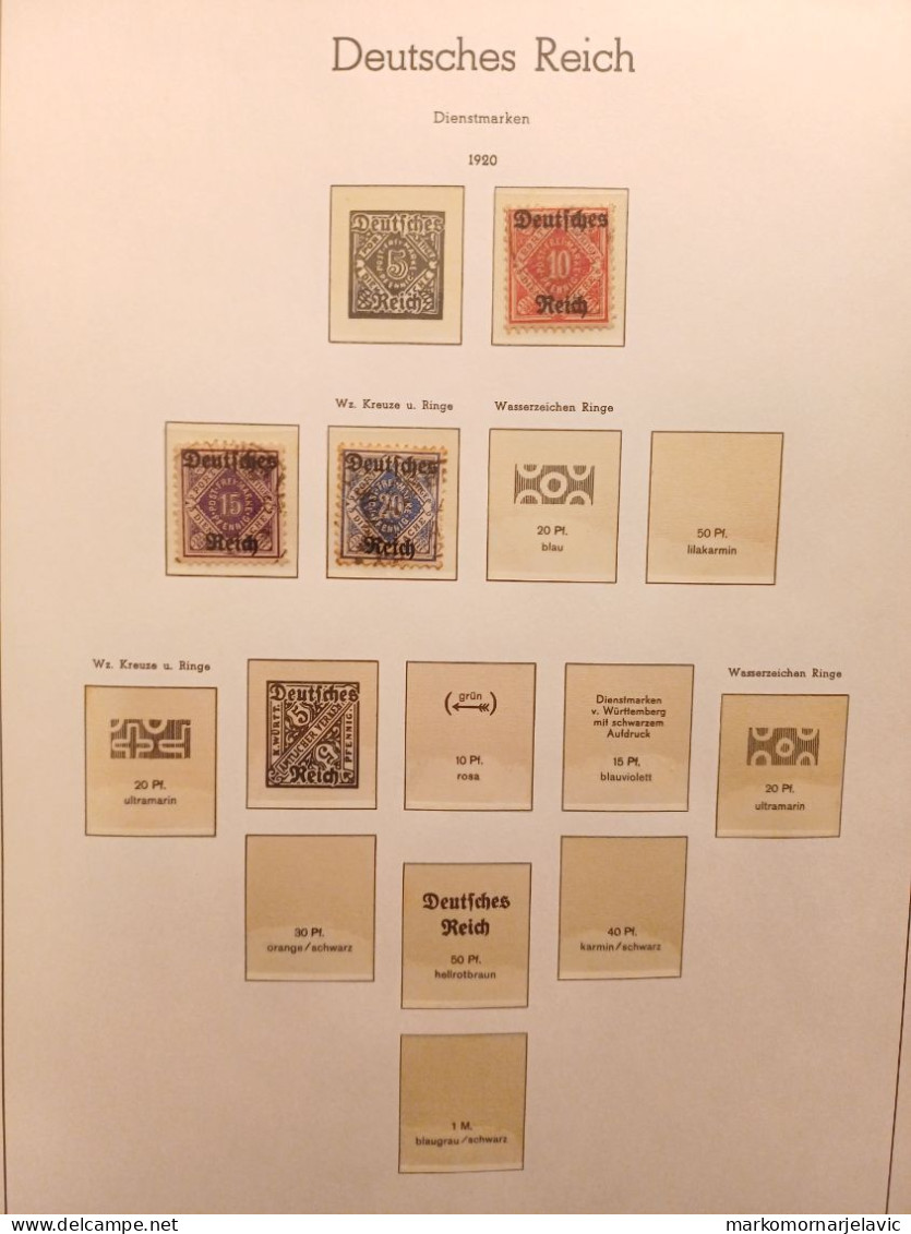 German (Deutsches) 2nd and 3rd Reich (1872-1945) with high quality mint and used stamps.