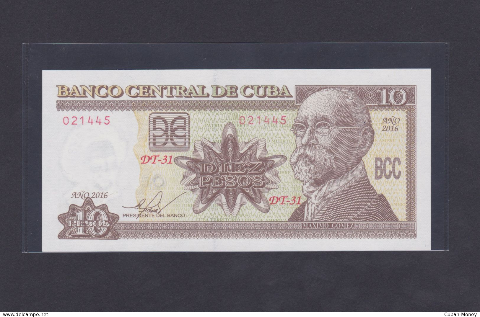 Cuba 10 Pesos 2016 SC / UNC - Cuba