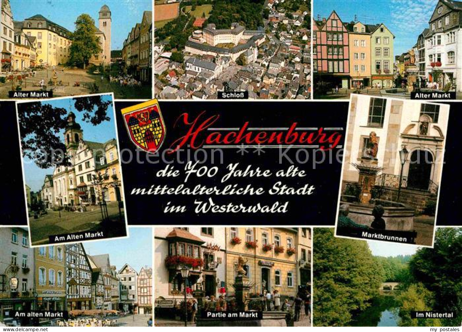 72630135 Hachenburg Westerwald 700 Jahre Fliegeraufnahme Schloss Markt Nisteral  - Hachenburg