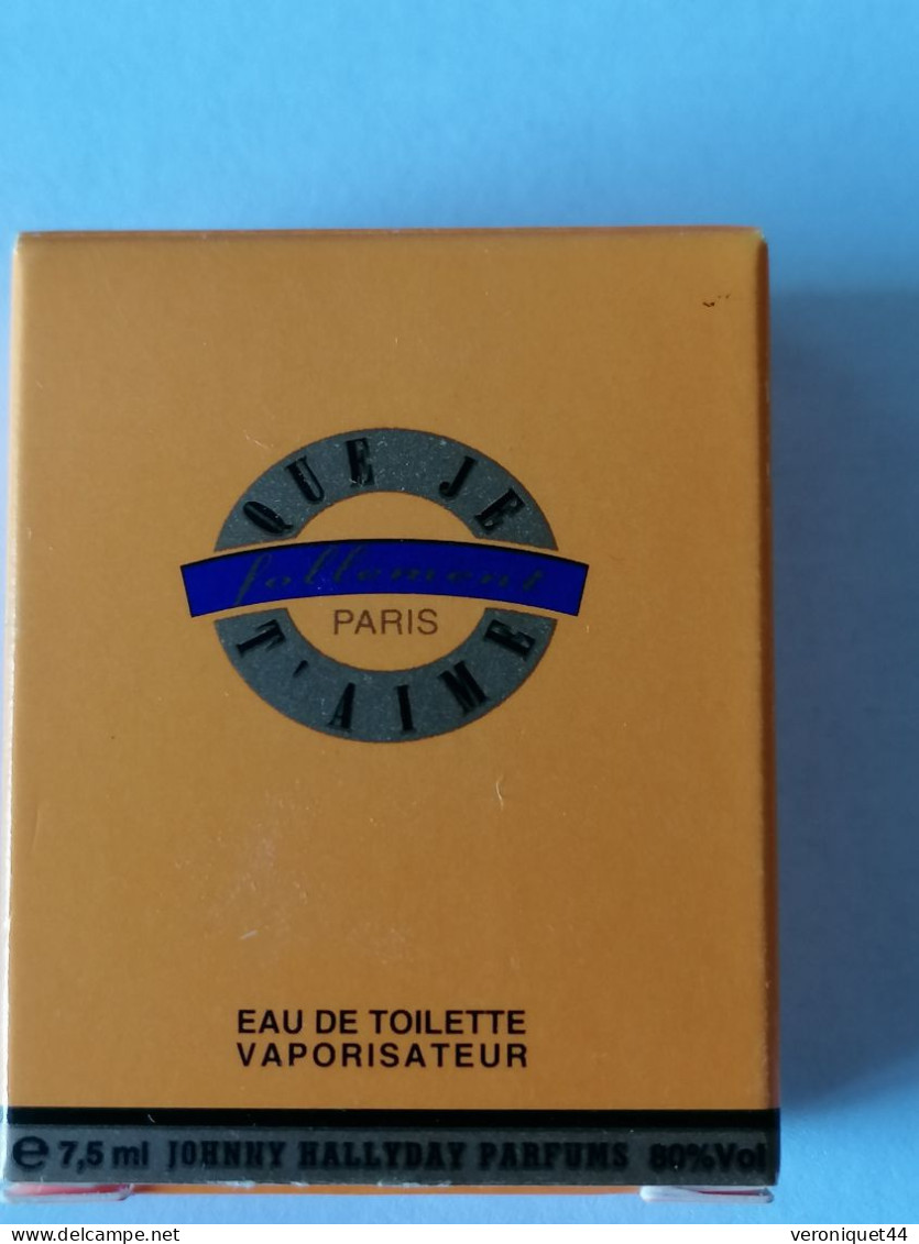 Miniature EDT QUE JE T'AIME Follement Johnny Hallyday 7,5 Ml - Miniatures Womens' Fragrances (in Box)