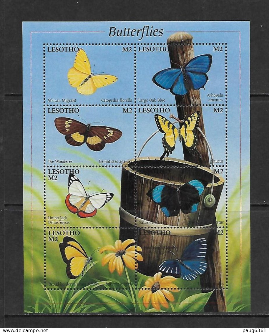 LESOTHO 2001  PAPILLONS  YVERT  N°1657/1664 NEUF MNH** - Papillons