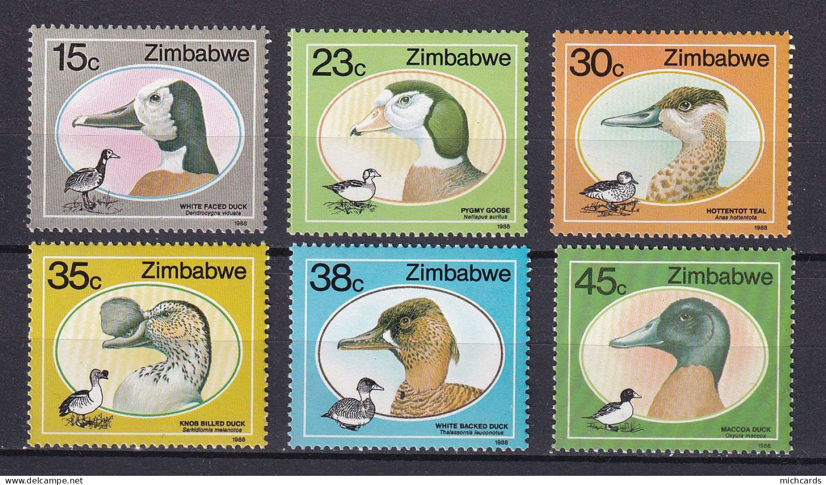 169 ZIMBABWE 1988 - Y&T 164/69 - Oiseau - Neuf ** (MNH) Sans Charniere - Zimbabwe (1980-...)