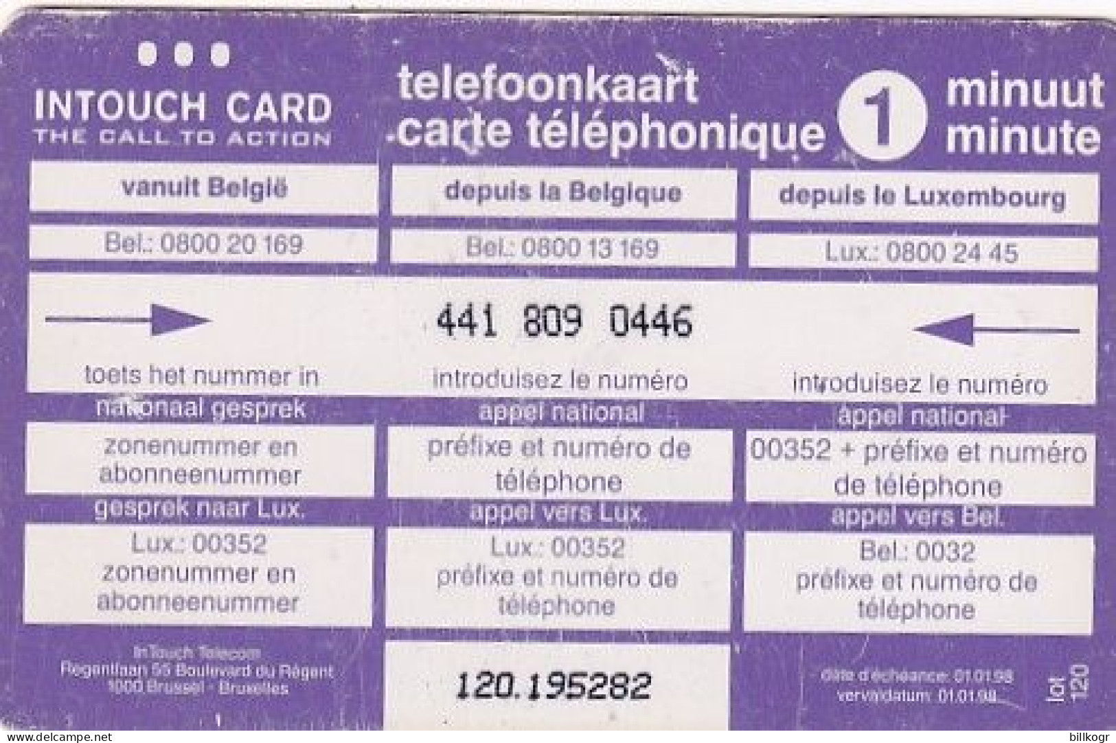 BELGIUM - Leo, Intouch Promotion Prepaid Card, Used - [2] Prepaid & Refill Cards