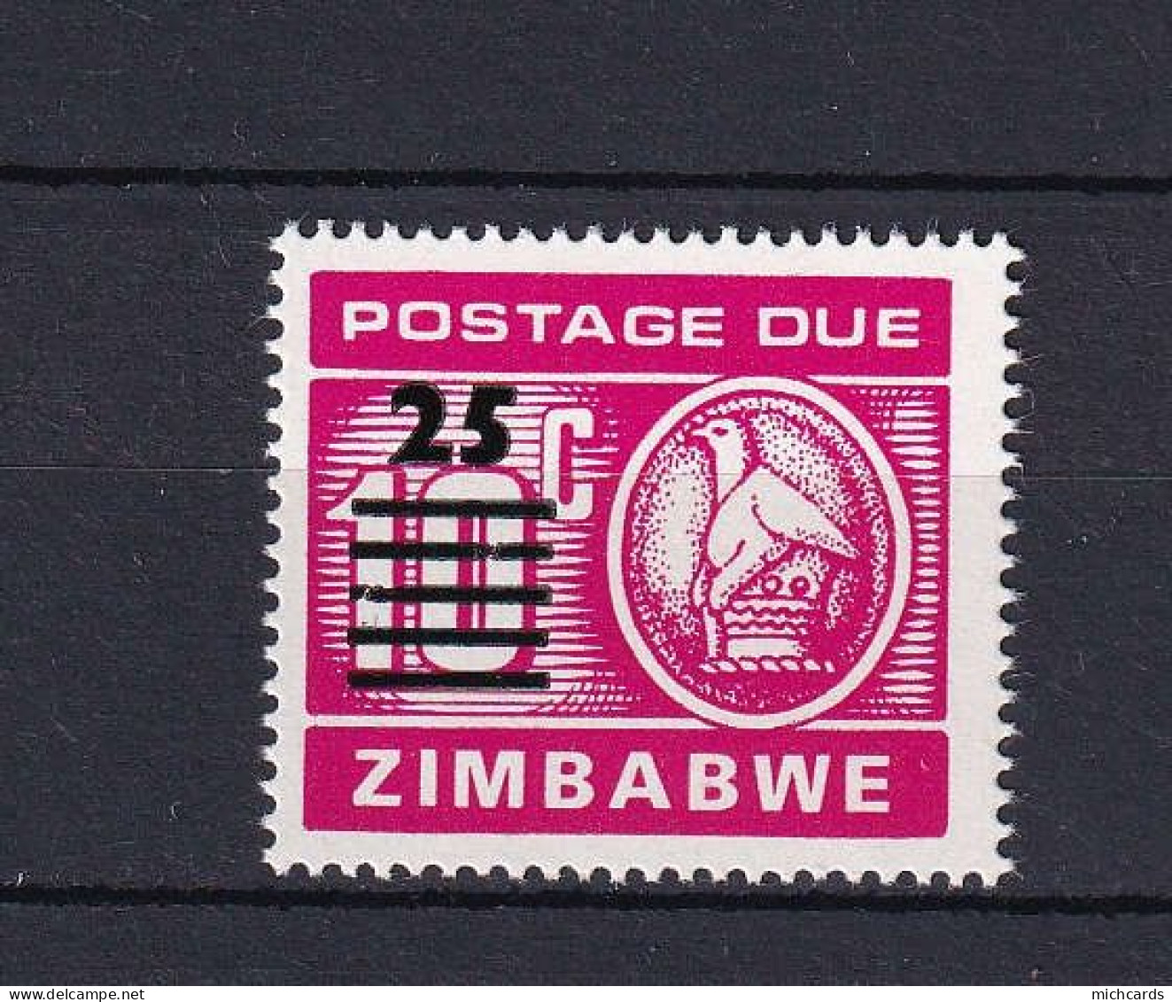 169 ZIMBABWE 1990 - Y&T Taxe 11 - Oiseau - Neuf ** (MNH) Sans Charniere - Zimbabwe (1980-...)