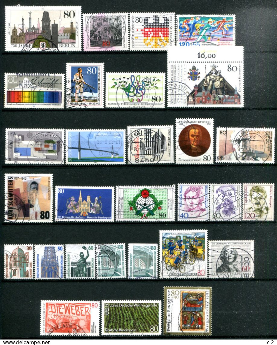 REPUBLIQUE FEDERALE ALLEMANDE - Lot De 29 Timbres De L'année 1987 - Annual Collections