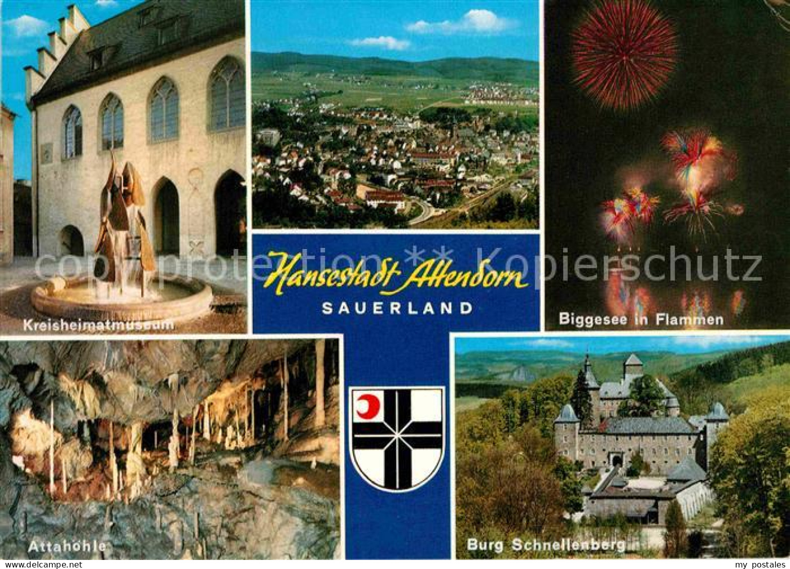 72625798 Attendorn Hansestadt Museum Biggesee In Flammen Feuerwerk Burg Schnelle - Attendorn