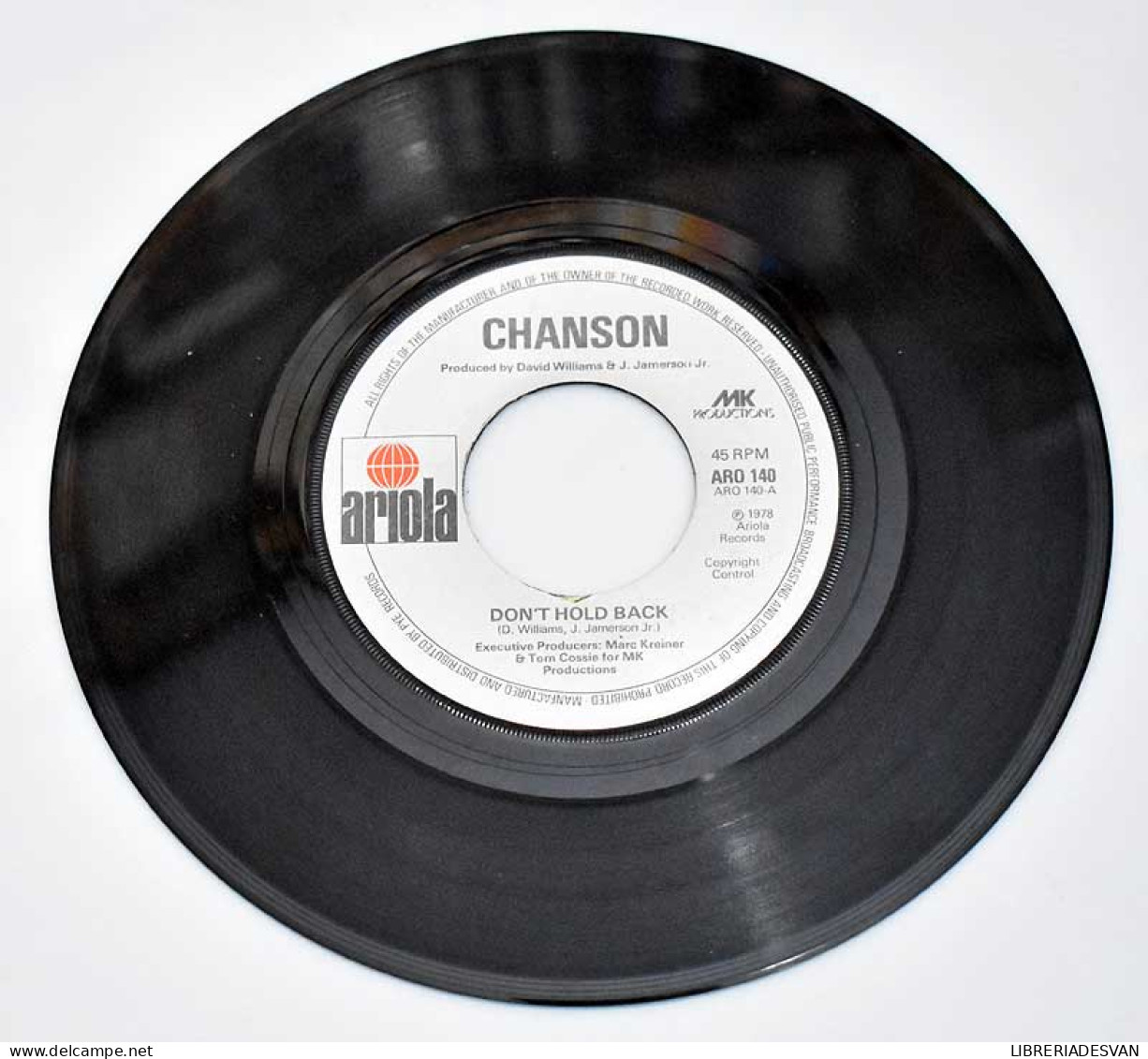 Chanson - Don't Hold Back / Did You Ever. Single (sólo Vinilo) - Otros & Sin Clasificación