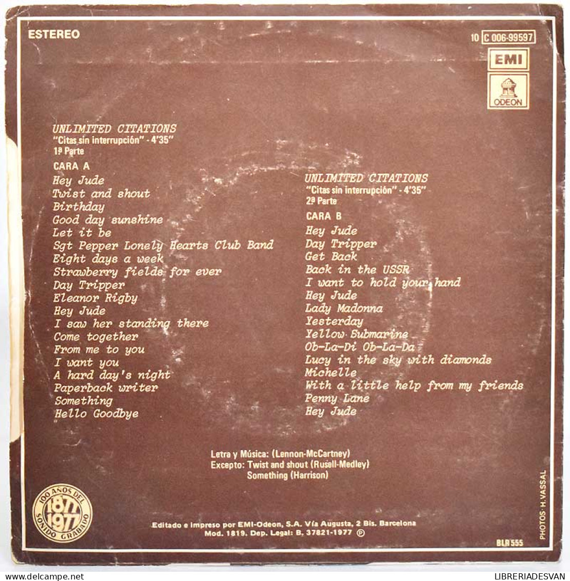 Café Creme - Unlimited Citations. Single EMI Odeon España C 006-99597 - Andere & Zonder Classificatie