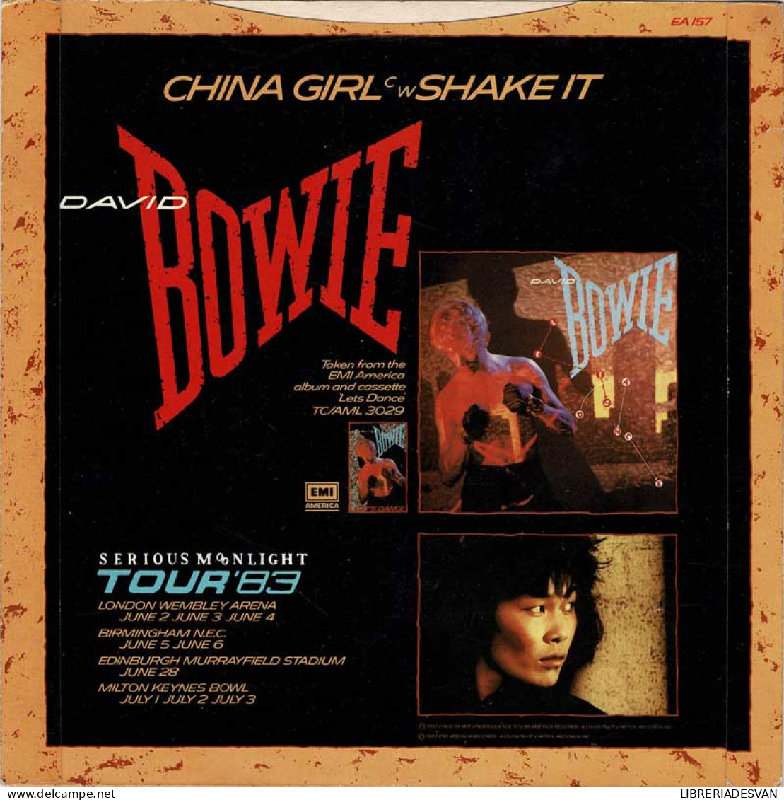 David Bowie - China Girl / Shake It. Single (sólo Carátula) - Autres & Non Classés