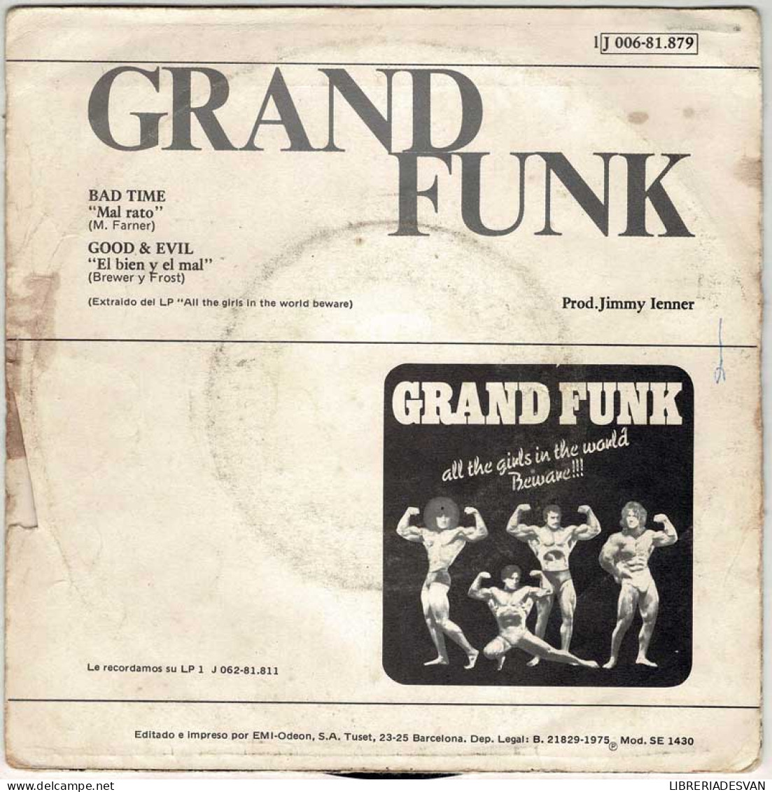 Grand Funk - Bad Time / Good & Evil. Single - Andere & Zonder Classificatie