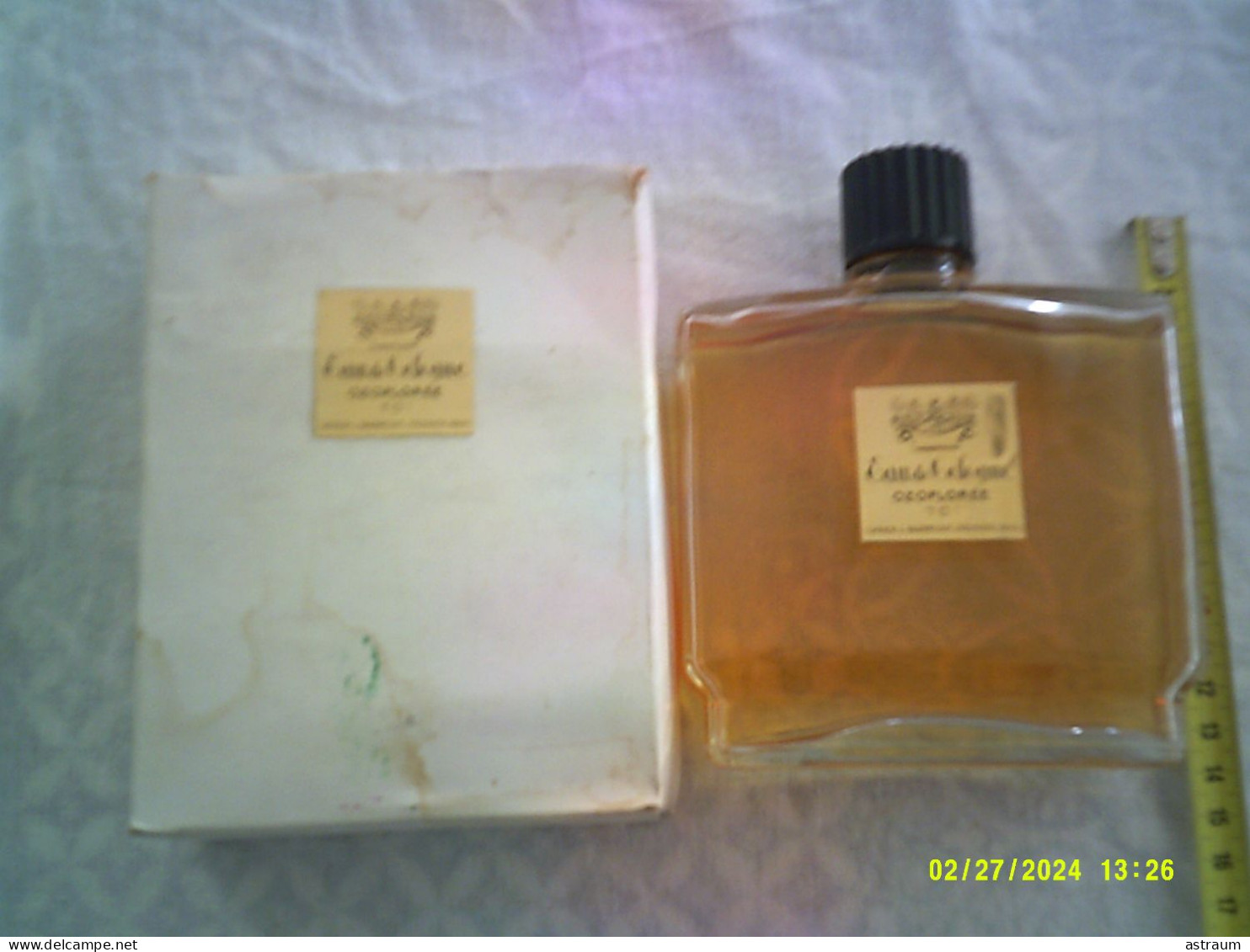 Grand Flacon Eau De Cologne Ozoflorée - Gifrer & Barbezat - 70° - 3/4 Pleine - Miniature Bottles (in Box)