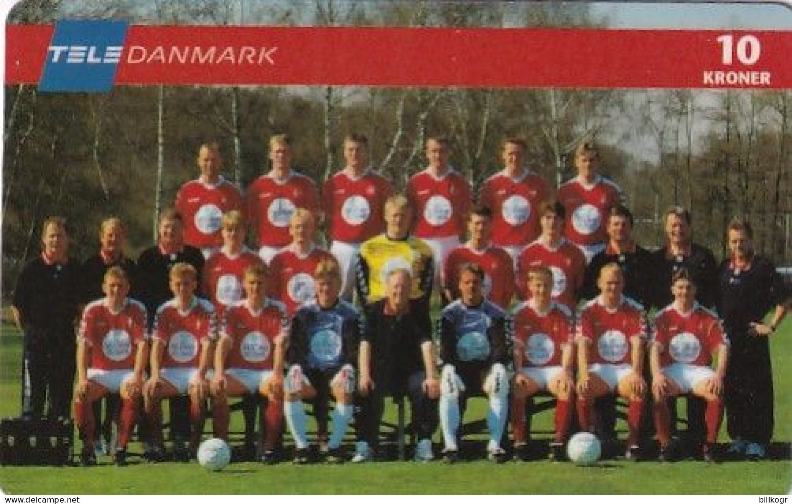 DENMARK - Football Team 1998, TeleDanmark Promotion Prepaid Card, Tirage 50000, Exp.date 31/10/98, Used - Sport