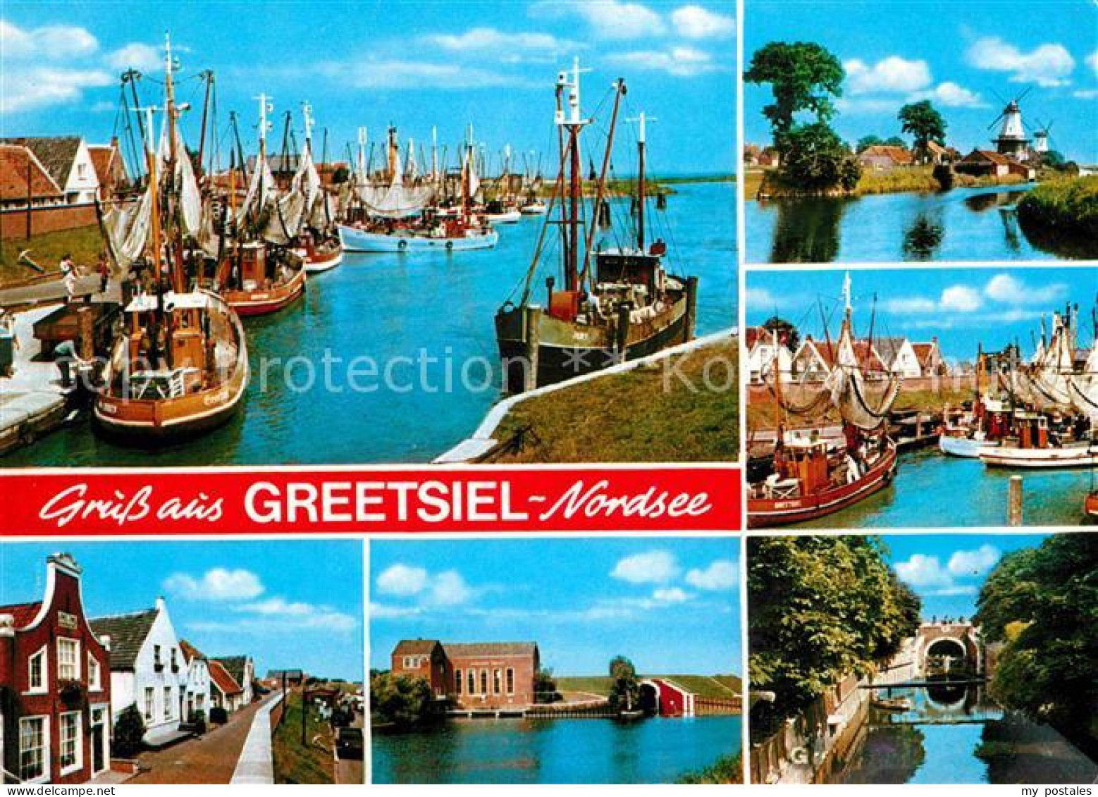 72624495 Greetsiel Segelboot Hafen  Krummhoern - Krummhoern