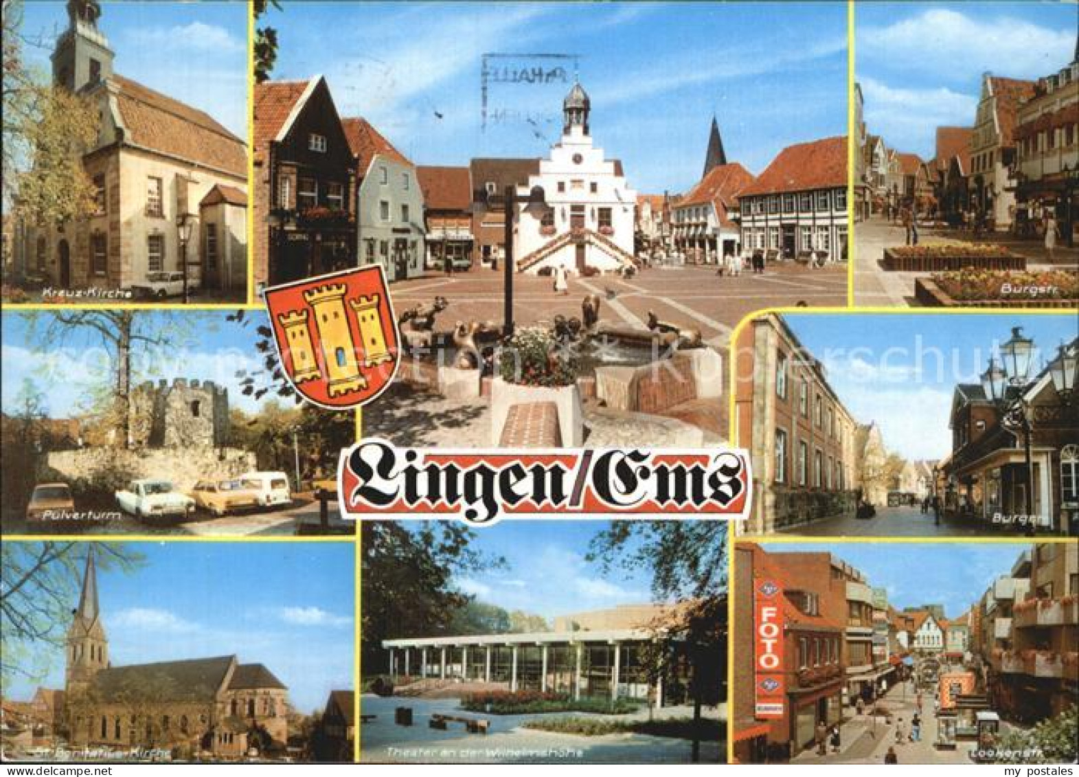 72547704 Lingen Ems Kreuzkirche Marktplatz Burgstr Pulverturm St Bonifatiuskirch - Lingen