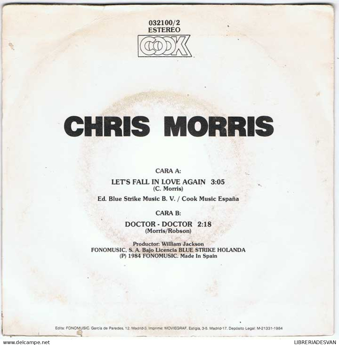 Chris Morris - Let's Fall In Love Again / Doctor Doctor (Promo) - Single - Otros & Sin Clasificación