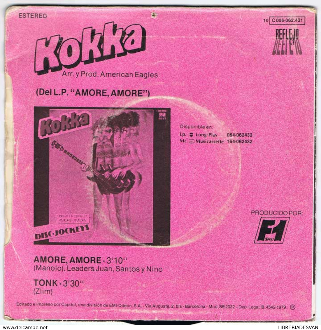 Kokka - Amore, Amore / Tonk - Reflejo 1979 - Single - Sonstige & Ohne Zuordnung