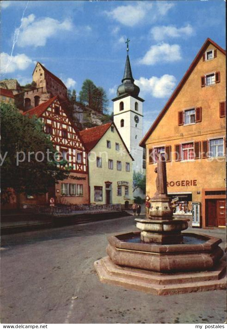 72547451 Pottenstein Oberfranken Kirche Marktbrunnen Pottenstein - Pottenstein