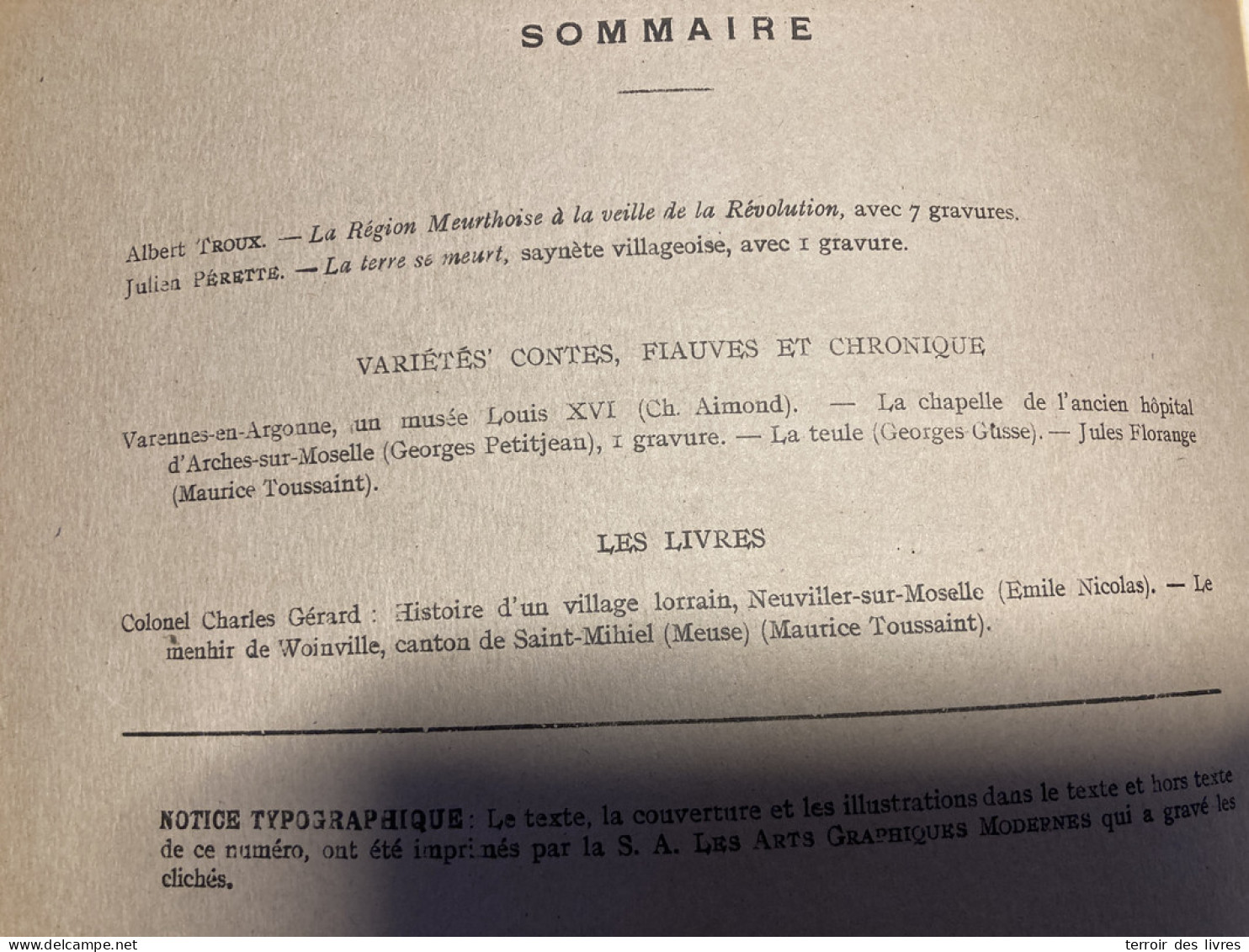 Le Pays Lorrain 1937 7 Region Meurthoise à La Veille De La Révolution MALAUCOURT - Lorraine - Vosges