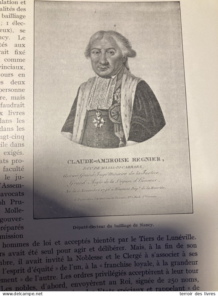 Le Pays Lorrain 1937 7 Region Meurthoise à La Veille De La Révolution MALAUCOURT - Lorraine - Vosges