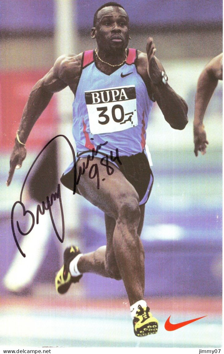 Bruny Surin (14X22 Cm)  Original Dedicated Photo - Sportspeople