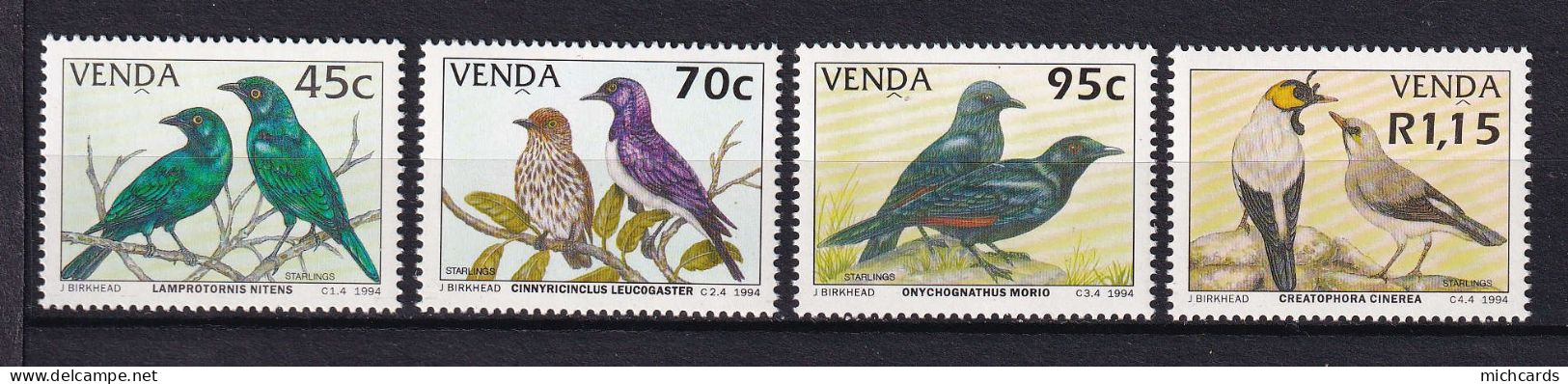 169 VENDA 1994 - Y&T 273/76 - Oiseau - Neuf ** (MNH) Sans Charniere - Venda