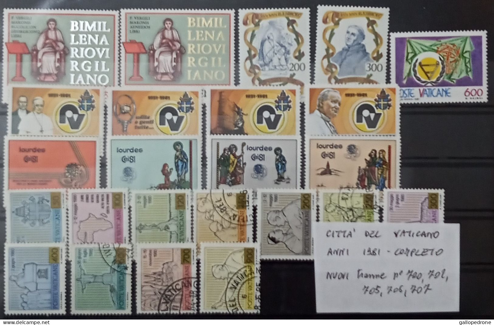 1981 Vaticano, Serie Completa-24 Valori. Tutti Nuovi MNH** Tranne N. 700, 702, 705, 706, 707 Che Sono Usati. - Usati