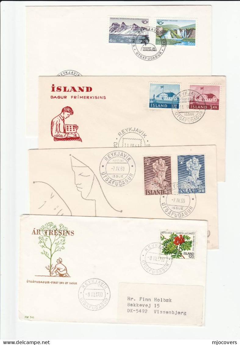 4 ICELAND 1960- 1983  FDCs   Fdc Cover Stamps - FDC