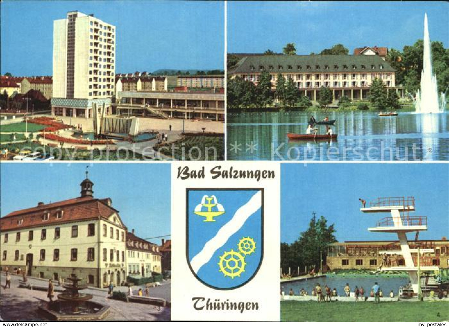 72545199 Bad Salzungen Leninplatz Kurhaus Burgsee Rathaus Markt Schwimmbad Bad S - Bad Salzungen