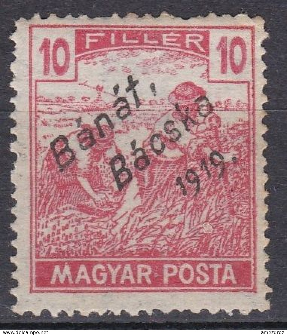 Hongrie Banat Bacska 1919 Mi 39 NMH ** Moissonneurs   (A8) - Banat-Bacska