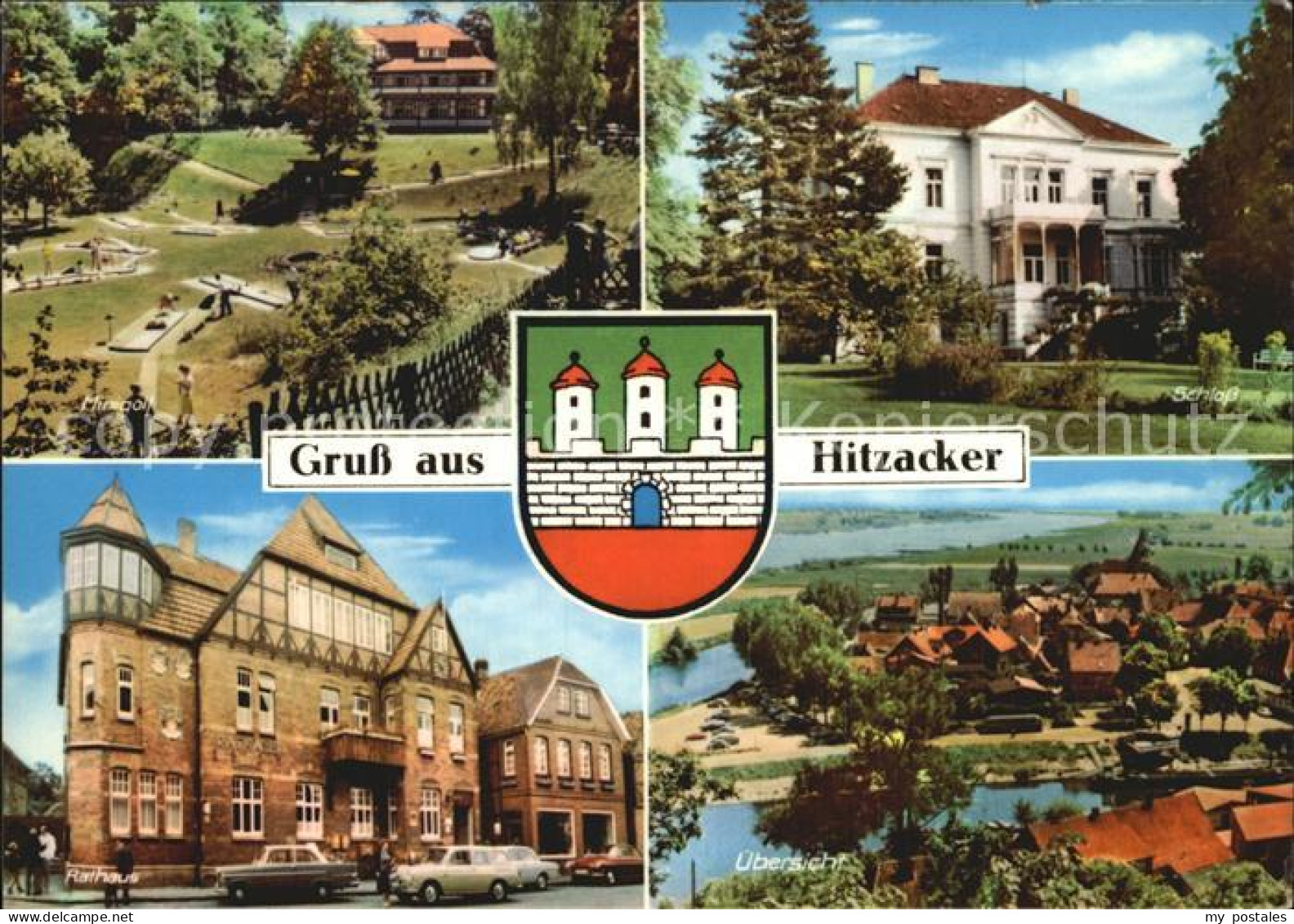 72544491 Hitzacker Elbe Schloss Minigolf Rathaus Panorama Hitzacker (Elbe) - Hitzacker