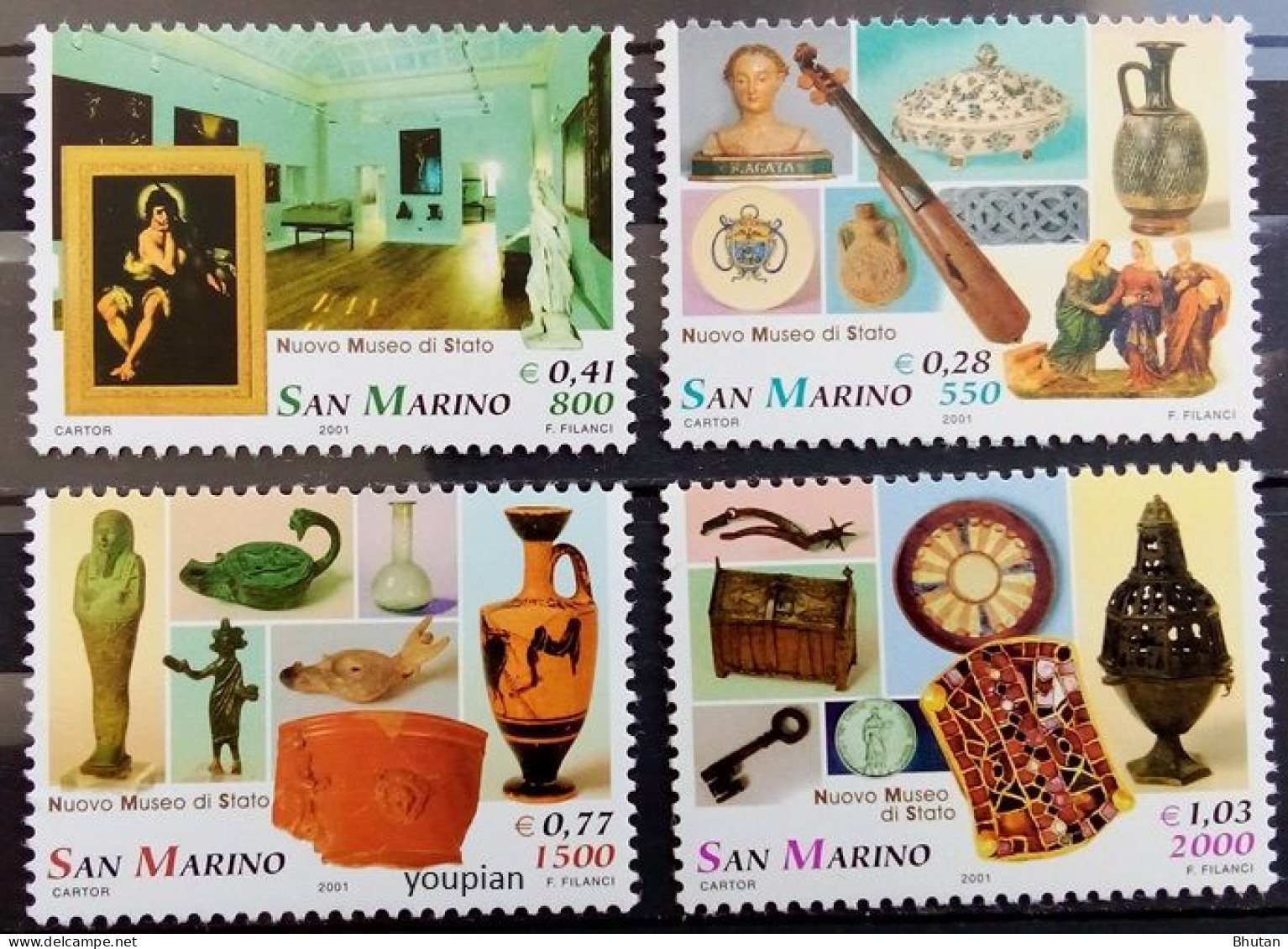 San Marino 2001, Inauguration Of The New State Museum, MNH Stamps Set - Unused Stamps