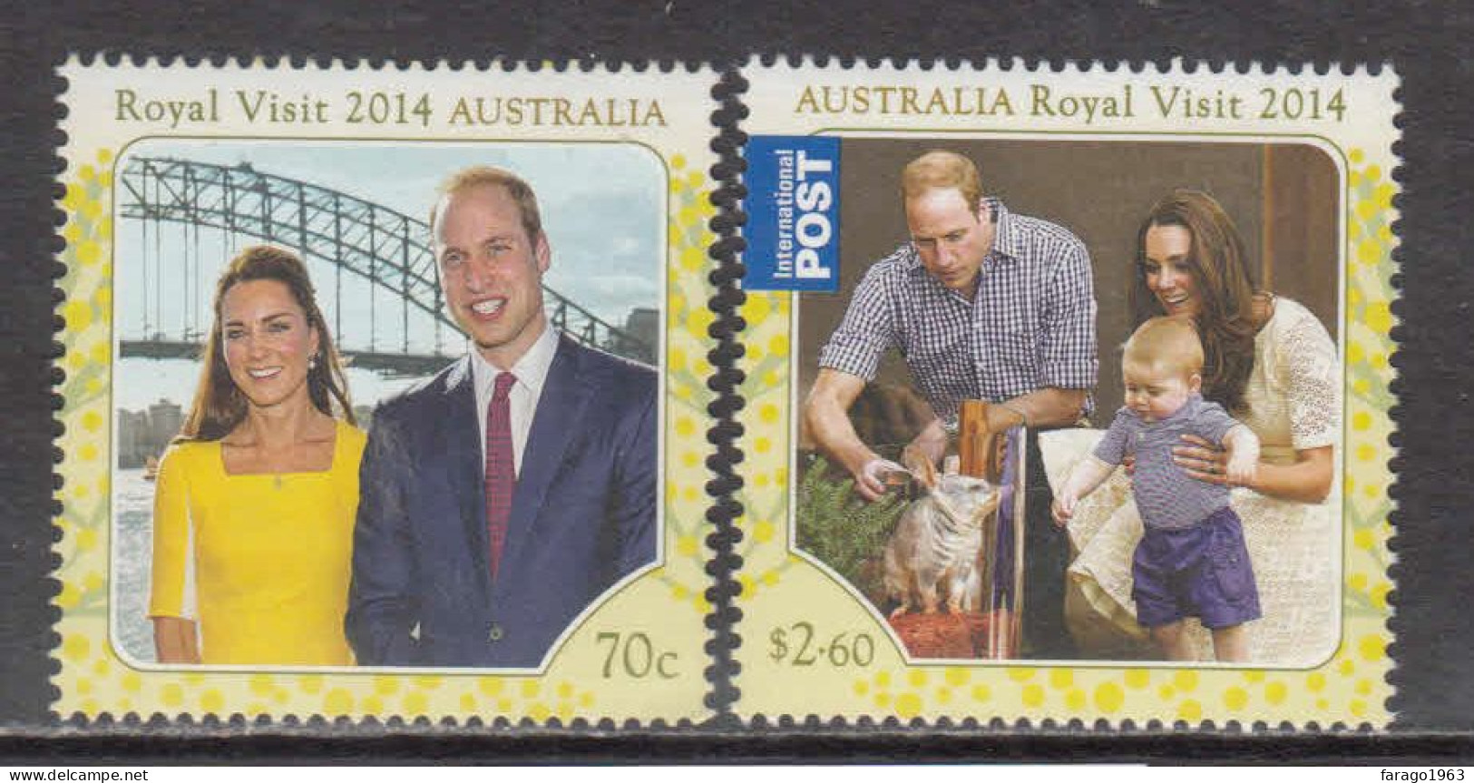 2014 Australia Royal Visit Complete Set Of 2 MNH - Mint Stamps