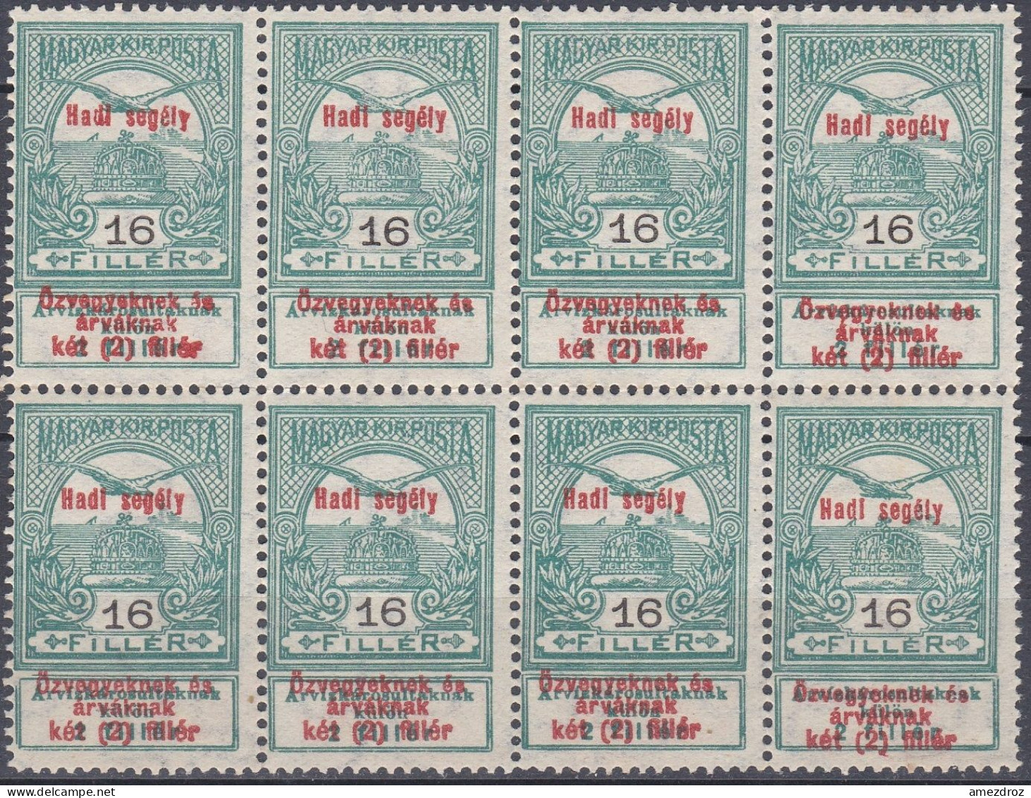 Hongrie 1914 Mi 169 NMH **  Aide Militaire Aux Veuves Et Aux Orphelins, Turul Sur La Couronne De Saint-Étienne  (A9) - Unused Stamps