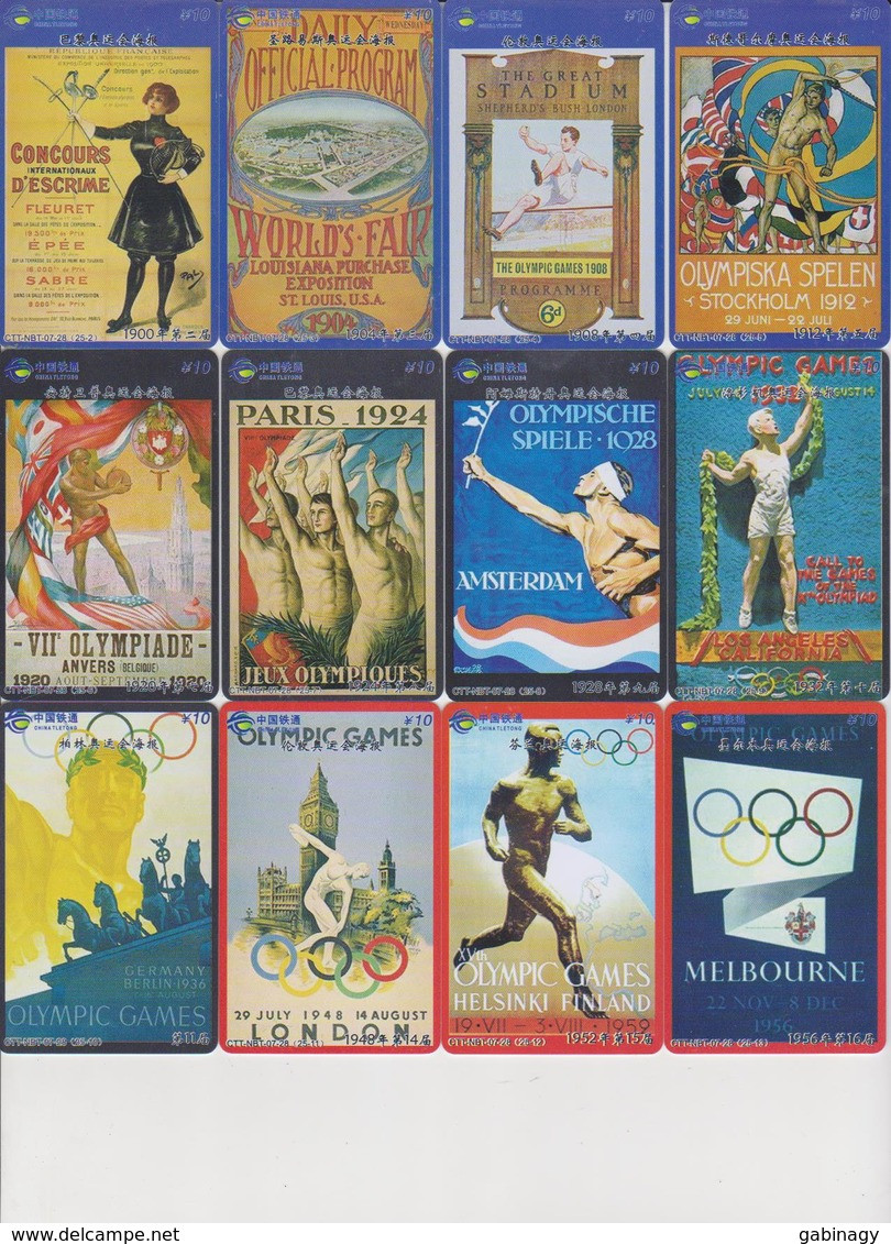 CHINA - OLYMPIC GAMES - SPORT - SET OF 23 CARDS - Cina