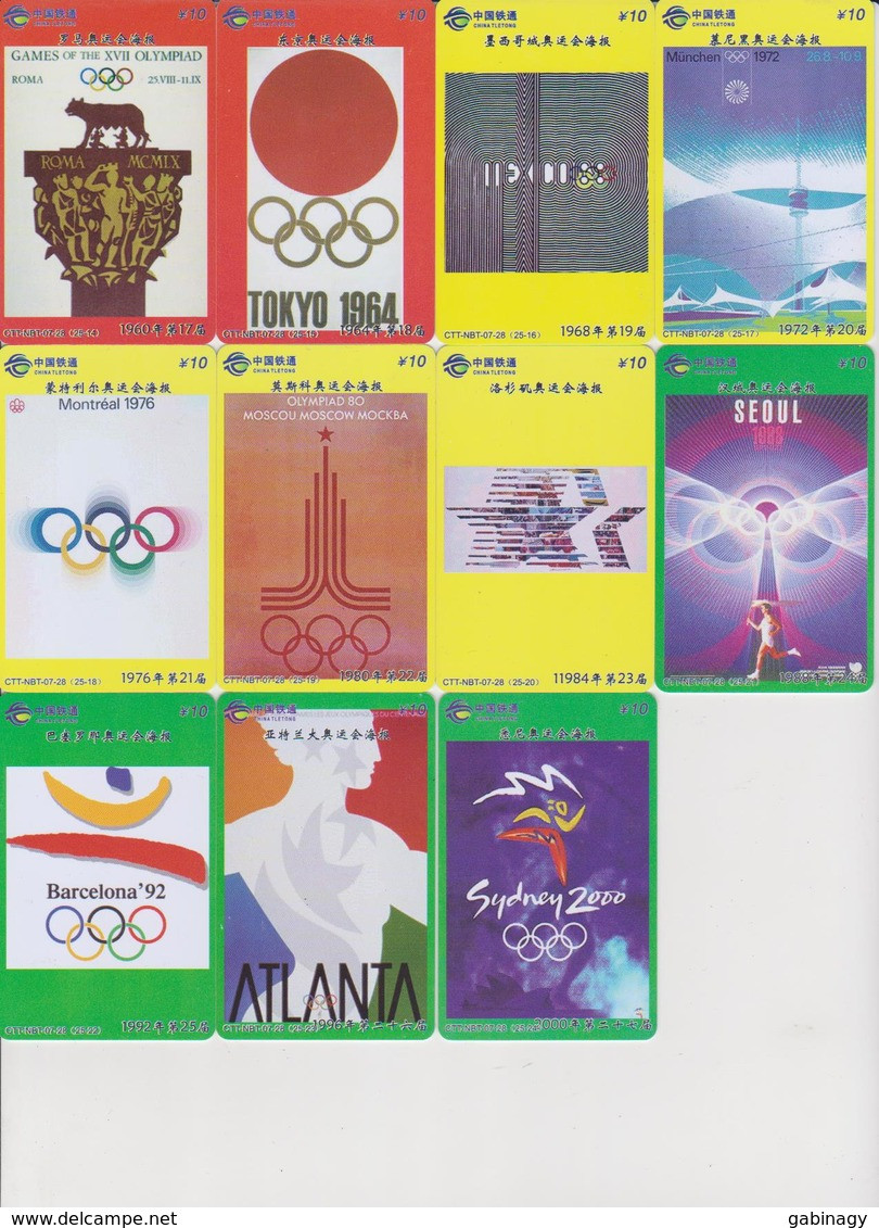 CHINA - OLYMPIC GAMES - SPORT - SET OF 23 CARDS - China