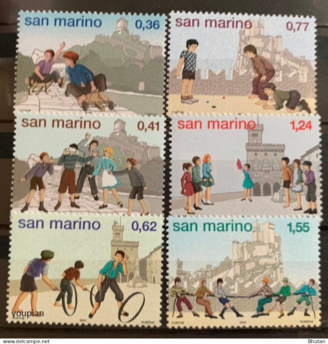 San Marino 2003, Historical Children Games, MNH Stamps Set - Ongebruikt