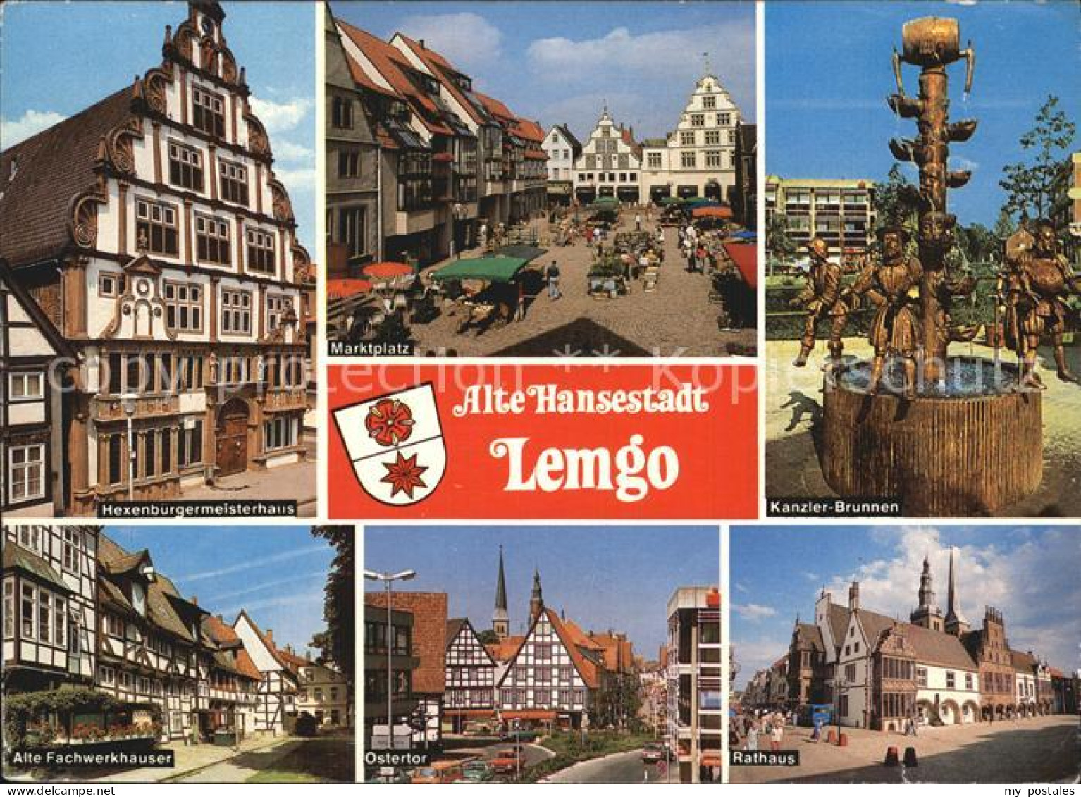 72543441 Lemgo Hexenbuergermeisterhaus Marktplatz Kanzler Brunnen Alte Fachwerkh - Lemgo