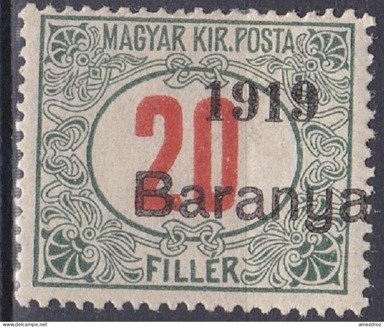 Hongrie Baranya Taxe 1919 Mi 3 *  (A8) - Baranya