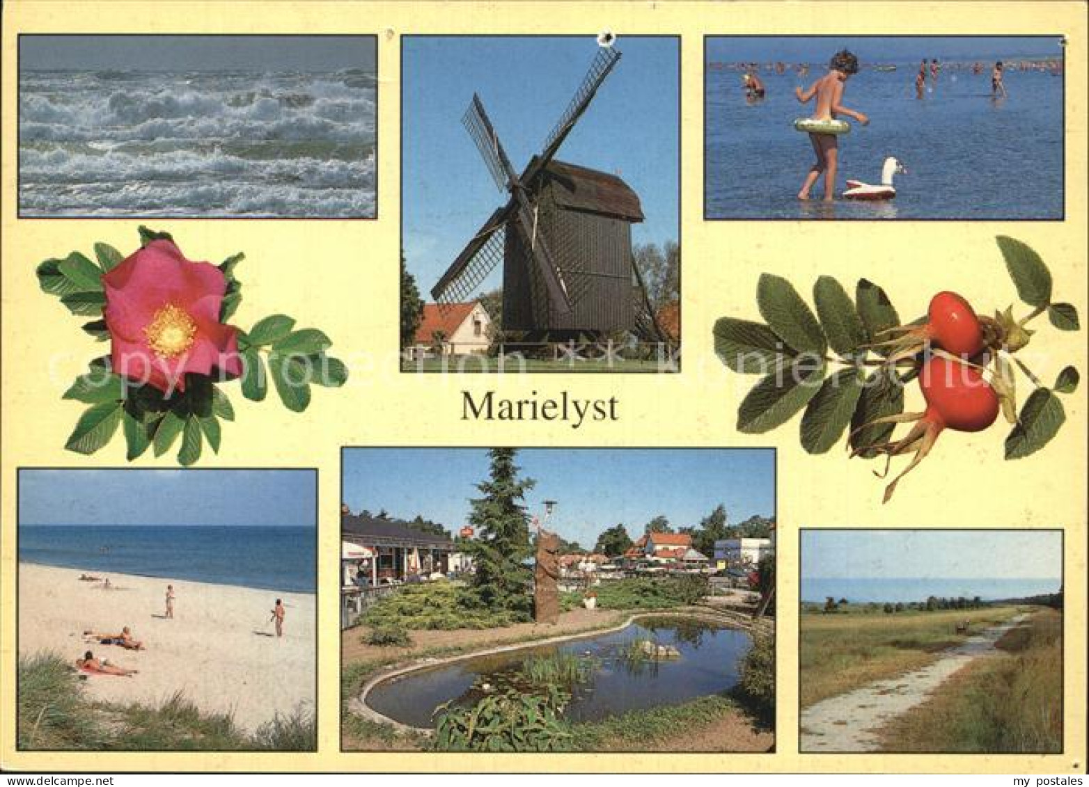 72543369 Marielyst Brandung Muehle Badespass Strand Teich Marielyst - Danemark