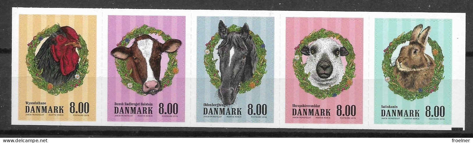 Denmark Michel DK 1870-1874 Farm Animals - MNH - Unused Stamps