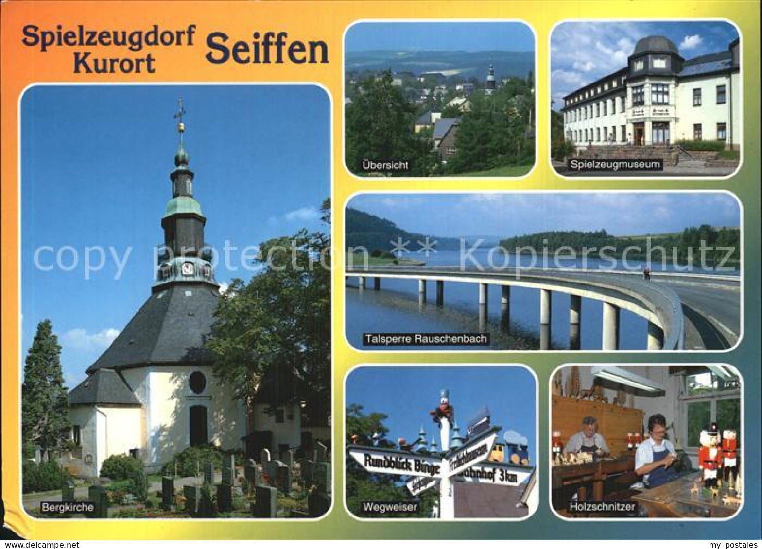 72543275 Seiffen Erzgebirge Bergkirche Teilansicht Spielzeugmuseum Talsperre Rau - Seiffen