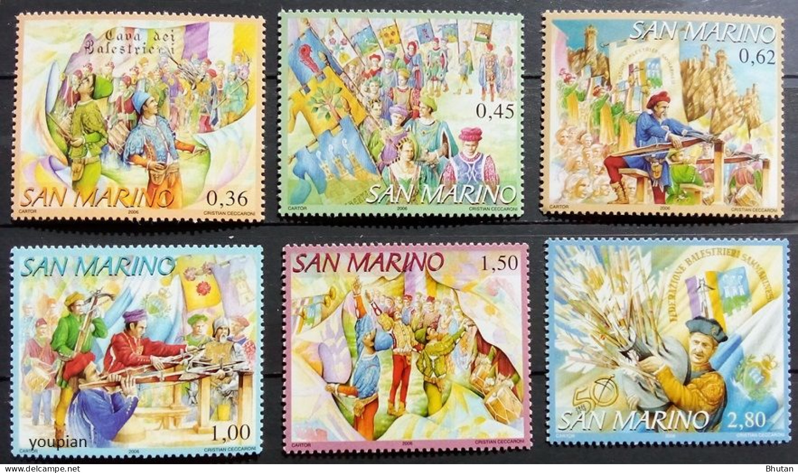 San Marino 2006, 50 Years Of The Crossbow Corps, MNH Stamps Set - Unused Stamps