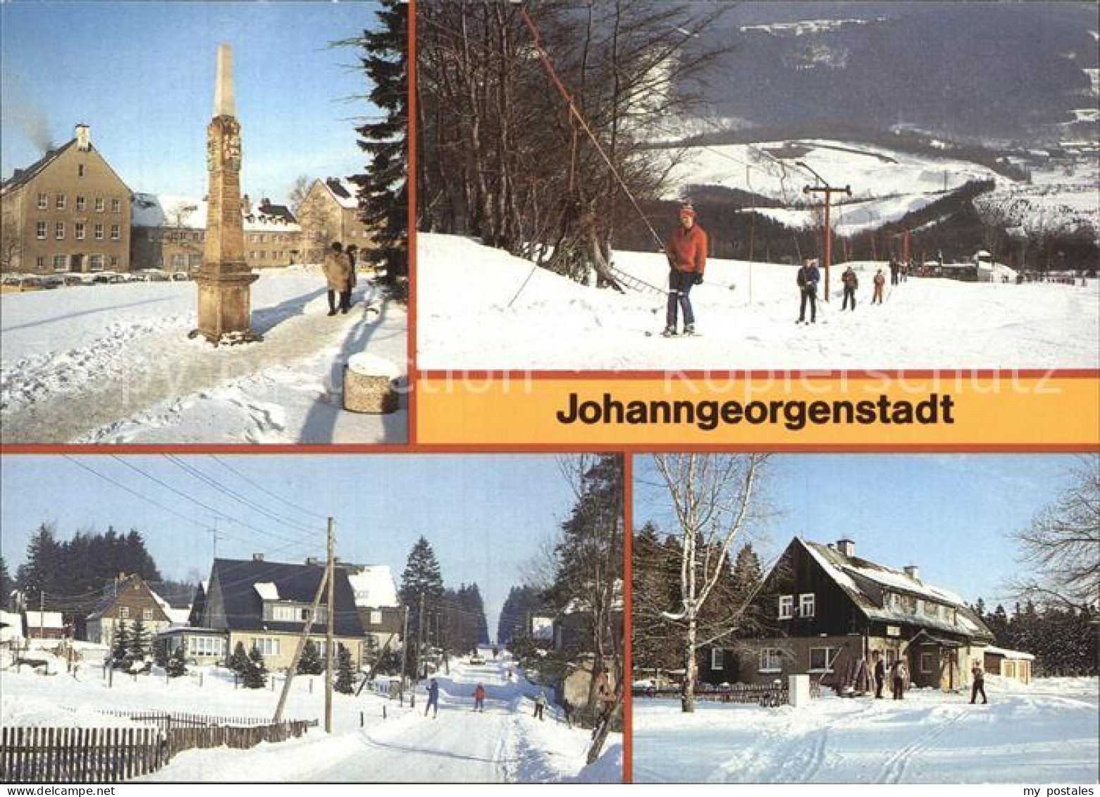 72543088 Johanngeorgenstadt Postmeilensaeule Skilift Steinbach Gasthaus Sauschwe - Johanngeorgenstadt