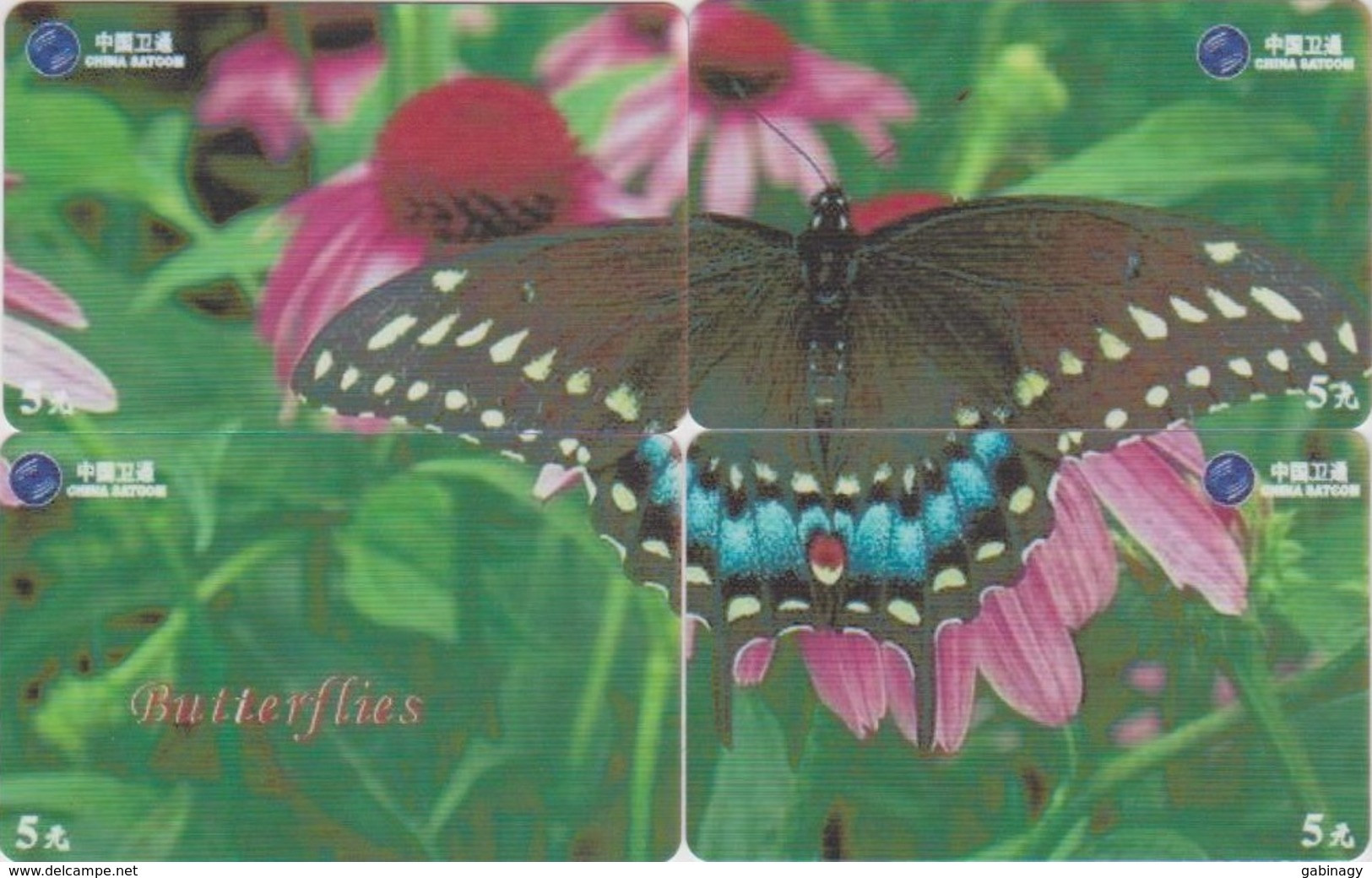 CHINA - BUTTERFLY-06 - SET OF 4 CARDS - Cina